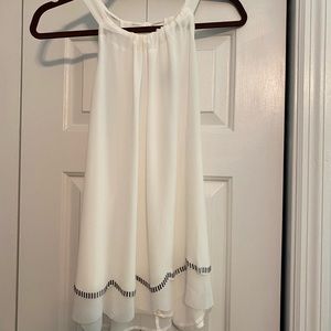 White halter top with metal accents Size M